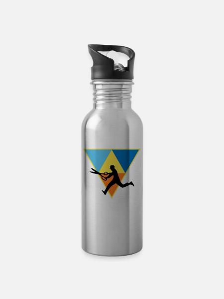 Distressed Editor - Trinkflasche mit integriertem Trinkhalm - Lightsilver