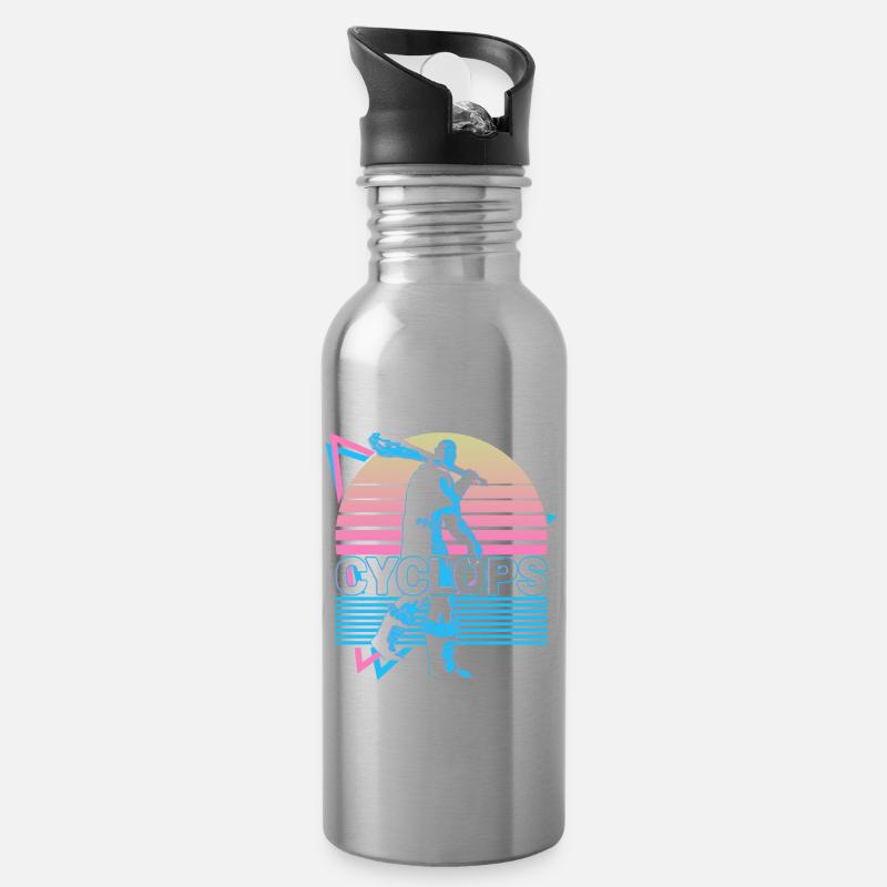 Cyclops Greek Mythology Gift - Water bottle with straw - silver