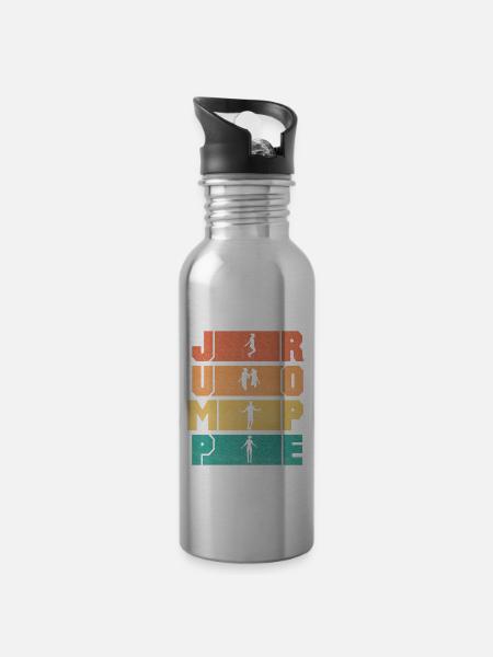 Jump Rope Skipping Rope Jumping Jump Rope - Trinkflasche mit integriertem Trinkhalm - Lightsilver