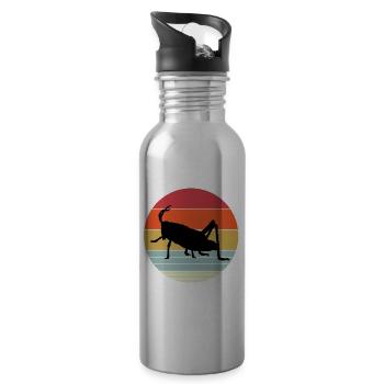 Grasshopper - Water bottle with straw - silver - Right