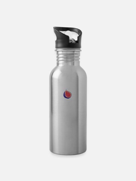 Ich Liebe Feigen - Trinkflasche mit integriertem Trinkhalm -
