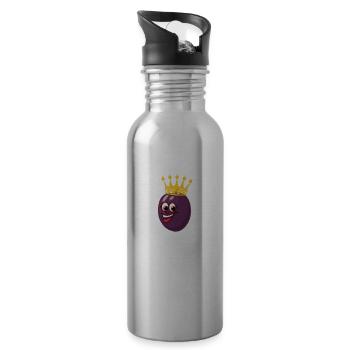 Plum King - Water bottle with straw - silver - Right