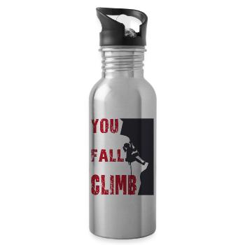 Climb - Water bottle with straw - silver - Right