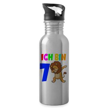 Ich bin 7 - Trinkflasche mit integriertem Trinkhalm - Lightsilver - Rechts