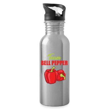 Team Paprika - Water bottle with straw - silver - Right