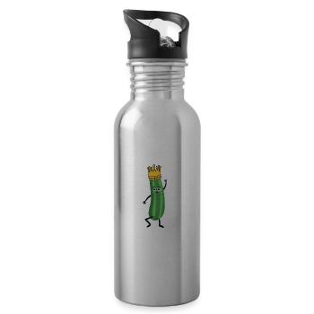 Cucumber Queen - Water bottle with straw - silver - Right