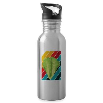 Lettuce - Water bottle with straw - silver - Right