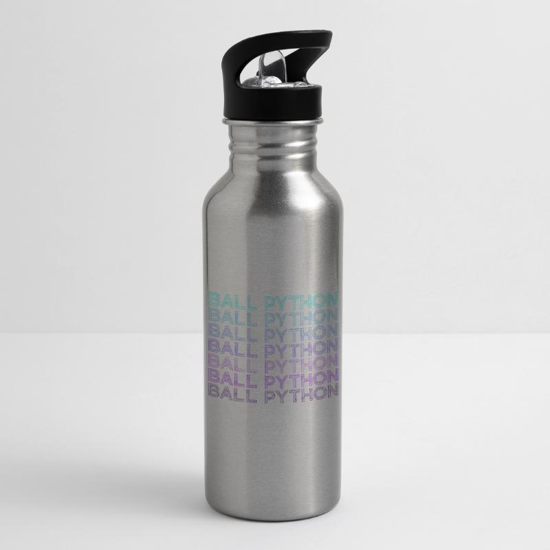 Ball Python Snake Retro Water bottle with straw