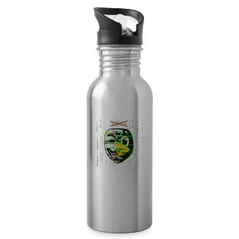 Kein Hacker mehr - Cyber Security Professional - Trinkflasche mit integriertem Trinkhalm - Lightsilver - Rechts