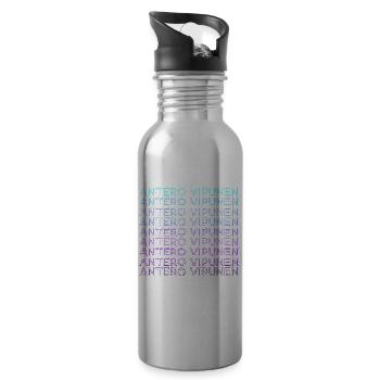 Antero Vipunen Finish Mythologie Retro - Trinkflasche mit integriertem Trinkhalm - Lightsilver - Rechts