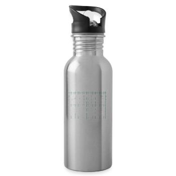 Drôle Math Art Mathématiques Étudiant Math Lover Cool - Gourde avec paille intégrée - argent clair - Droite