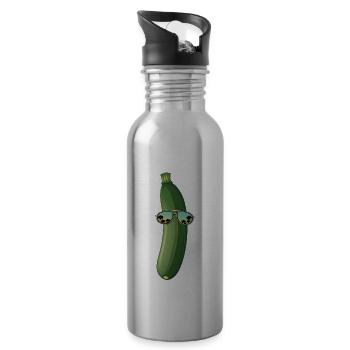 Zucchini Sonnenbrille - Trinkflasche mit integriertem Trinkhalm - Lightsilver - Rechts