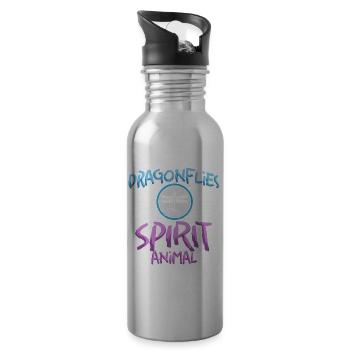 Dragonflies Flying Insect Quotes Entomologist - Water bottle with straw - silver - Right