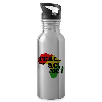 Teach Black History - Trinkflasche mit integriertem Trinkhalm - Lightsilver - Rechts