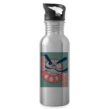 Daruma Puppe Tokio Japan Japanische Ästhetik Gesch - Trinkflasche mit integriertem Trinkhalm - Lightsilver - Rechts