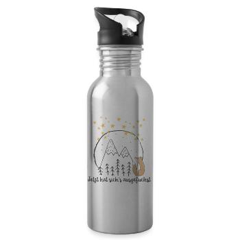 Ausgefuchst Fuchs - Trinkflasche mit integriertem Trinkhalm - Lightsilver - Rechts