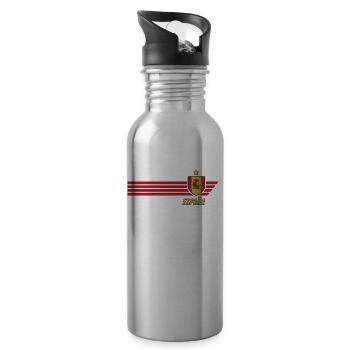 Spanien La Furia Roja Patriotismus Fussball Fan - Trinkflasche mit integriertem Trinkhalm - Lightsilver - Rechts