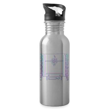3D-Druck 3D-Drucker Retro Geschenk - Trinkflasche mit integriertem Trinkhalm - Lightsilver - Rechts