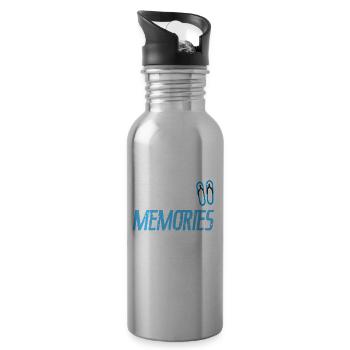 The Best Memories Are Made In Flip Flops Tea - Water bottle with straw - silver - Right
