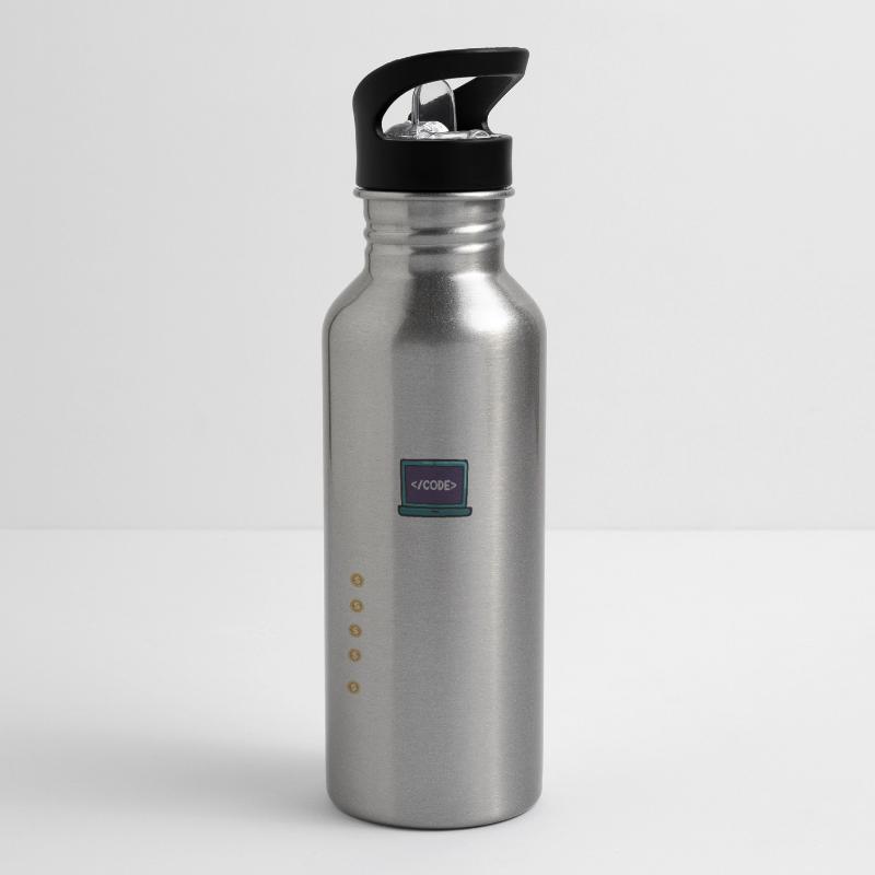 Programmierer Programmieren Computerentwickler Pc Trinkflasche mit integriertem Trinkhalm