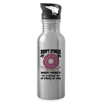 Donut - Trinkflasche mit integriertem Trinkhalm - Lightsilver - Rechts