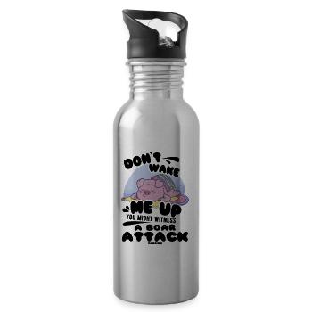 Pig - Water bottle with straw - silver - Right