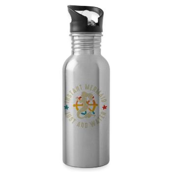 Instant Mermaid Just Add Water - Trinkflasche mit integriertem Trinkhalm - Lightsilver - Rechts