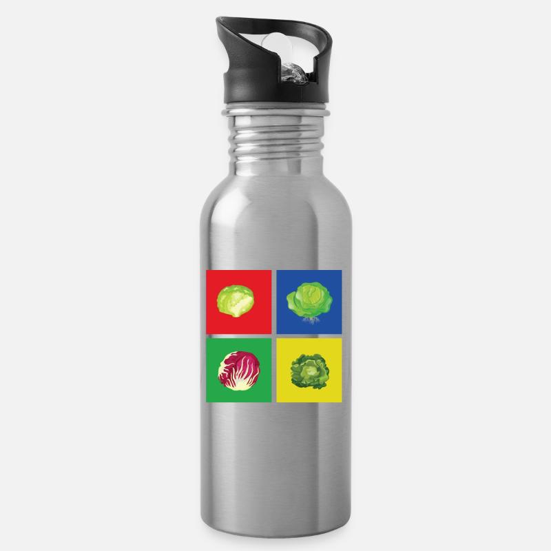 Kohl - Trinkflasche mit integriertem Trinkhalm - Lightsilver