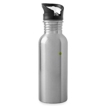Tennis- Geschenkidee für Tennisfan - Trinkflasche mit integriertem Trinkhalm - Lightsilver - Rechts