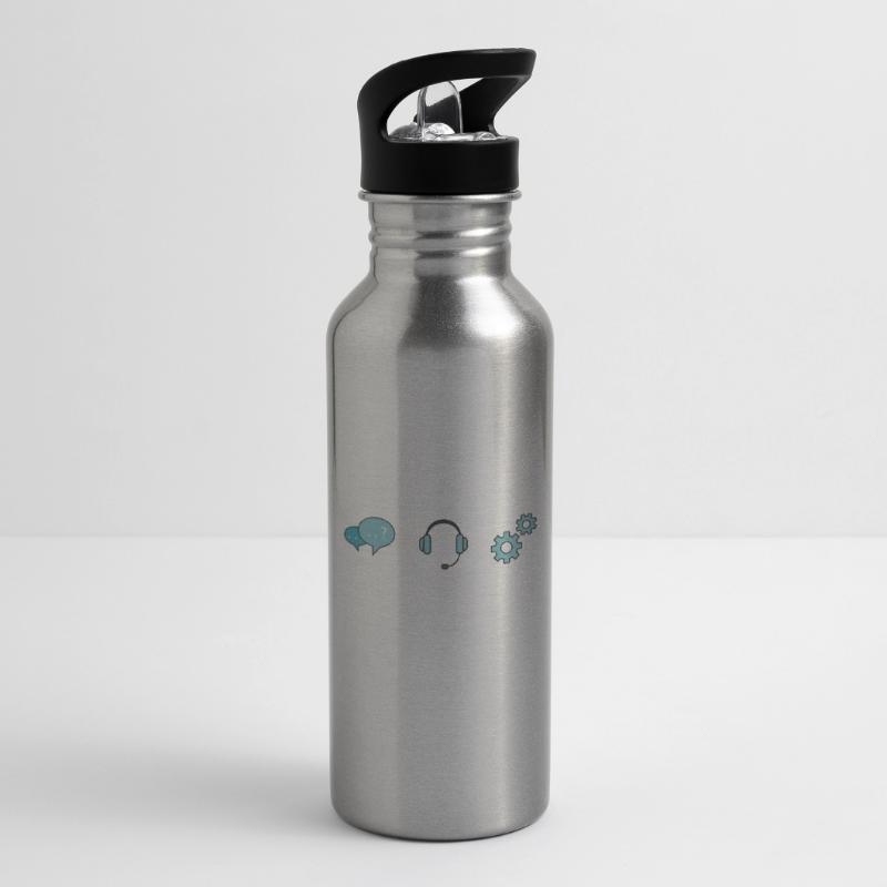 Tech Support IT Technical Assistance Helpdesk Water bottle with straw