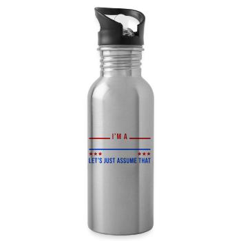I Am A Police Officer to Save Time - Law - Trinkflasche mit integriertem Trinkhalm - Lightsilver - Rechts