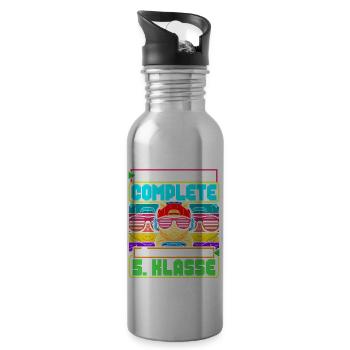 Grundschul Abschluss Grundschule Absolvent - Trinkflasche mit integriertem Trinkhalm - Lightsilver - Rechts