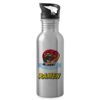 Vous ne pouvez jamais avoir trop de ramen drôle de t-shirt - Gourde avec paille intégrée - argent clair - Droite