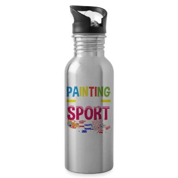Painter Painting Painting Is My Sport - Trinkflasche mit integriertem Trinkhalm - Lightsilver - Rechts