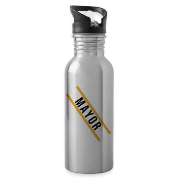 Mayor Sash Costume - Yellow - Trinkflasche mit integriertem Trinkhalm - Lightsilver - Rechts
