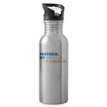 Mother By Choice For Choice Feminist - Water bottle with straw - silver - Right