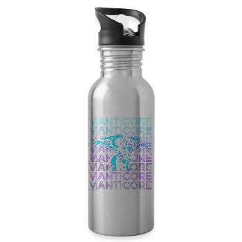 Mantikor Persische Mythologie Antike - Trinkflasche mit integriertem Trinkhalm - Lightsilver - Rechts