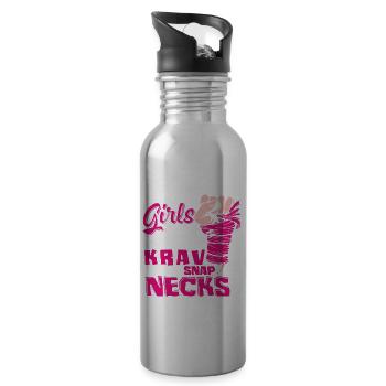 Martial Arts Self Defense Krav Maga Female - Trinkflasche mit integriertem Trinkhalm - Lightsilver - Rechts