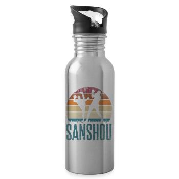 Chinese Martial Arts Sanshou Chinese Boxing - Trinkflasche mit integriertem Trinkhalm - Lightsilver - Rechts