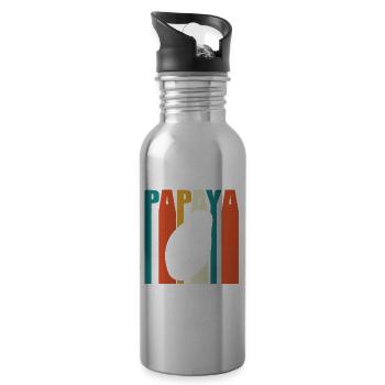 Papaya - Trinkflasche mit integriertem Trinkhalm - Lightsilver - Rechts