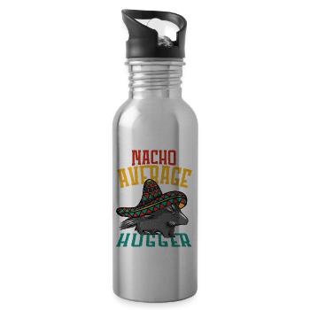 Nacho Average Hugger Porcupine Hedgehog - Trinkflasche mit integriertem Trinkhalm - Lightsilver - Rechts