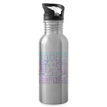 Physiotherapeutin Physiotherapeutin - Trinkflasche mit integriertem Trinkhalm - Lightsilver - Rechts
