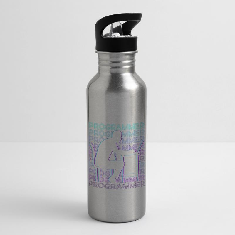 Programmer Computer Programming Encoding Gee Water bottle with straw