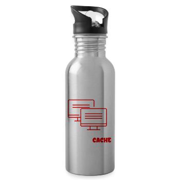 I'm Just In It For The Cache 2 - Trinkflasche mit integriertem Trinkhalm - Lightsilver - Rechts