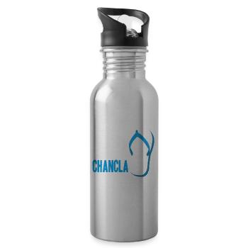 The Legendary Chancla Spanish Mexican La - Water bottle with straw - silver - Right