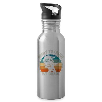 First grade teachers back to school - Water bottle with straw - silver - Right