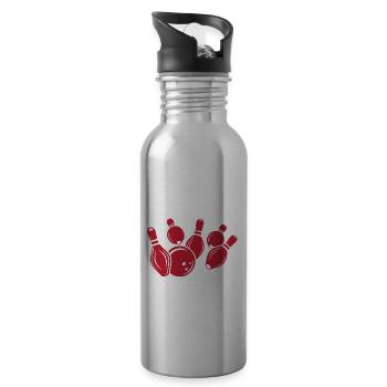Manchmal Split - Trinkflasche mit integriertem Trinkhalm - Lightsilver - Rechts