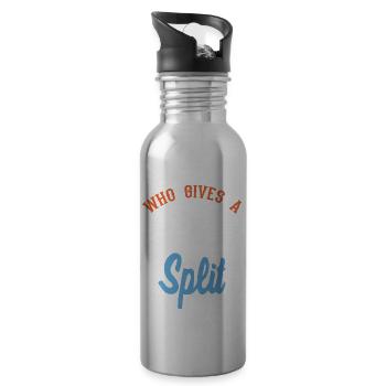 Geteilte Entscheidung - Trinkflasche mit integriertem Trinkhalm - Lightsilver - Rechts