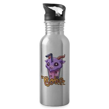Bubble Tea Pastell Goth Style - Kawaii Bubble Tea - Trinkflasche mit integriertem Trinkhalm - Lightsilver - Rechts