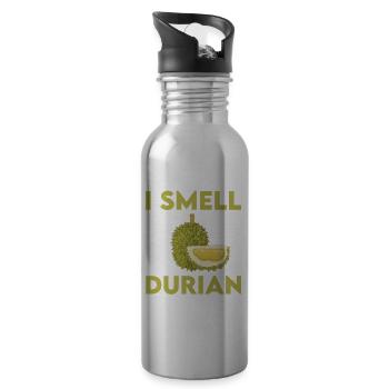 I smell durian - Water bottle with straw - silver - Right